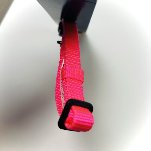 YOULY The Classic Hot Pink & Black Webbed Nylon Dog Collar, Small Pet 9”-14” NWT - Picture 5 of 6